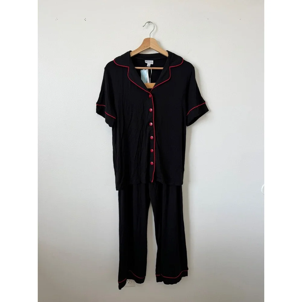 LuLaRoe Dream Pajama Set – Black with Red Details – Size Small – NWT - Picture 2 of 7